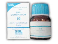 <b>19 - Bio Combination </B><br><b>JOINT AND MUSCLES PAIN - RHEUMATISM</B><br>net 25g - SBL